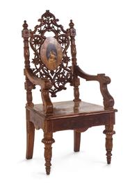 A Black Forest Marquetry Armchair