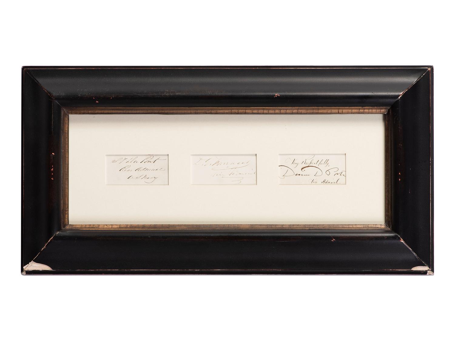 [CIVIL WAR - SPANISH AMERICAN WAR]. 9 autographs of Naval officers and generals, incl. ANDERSON.