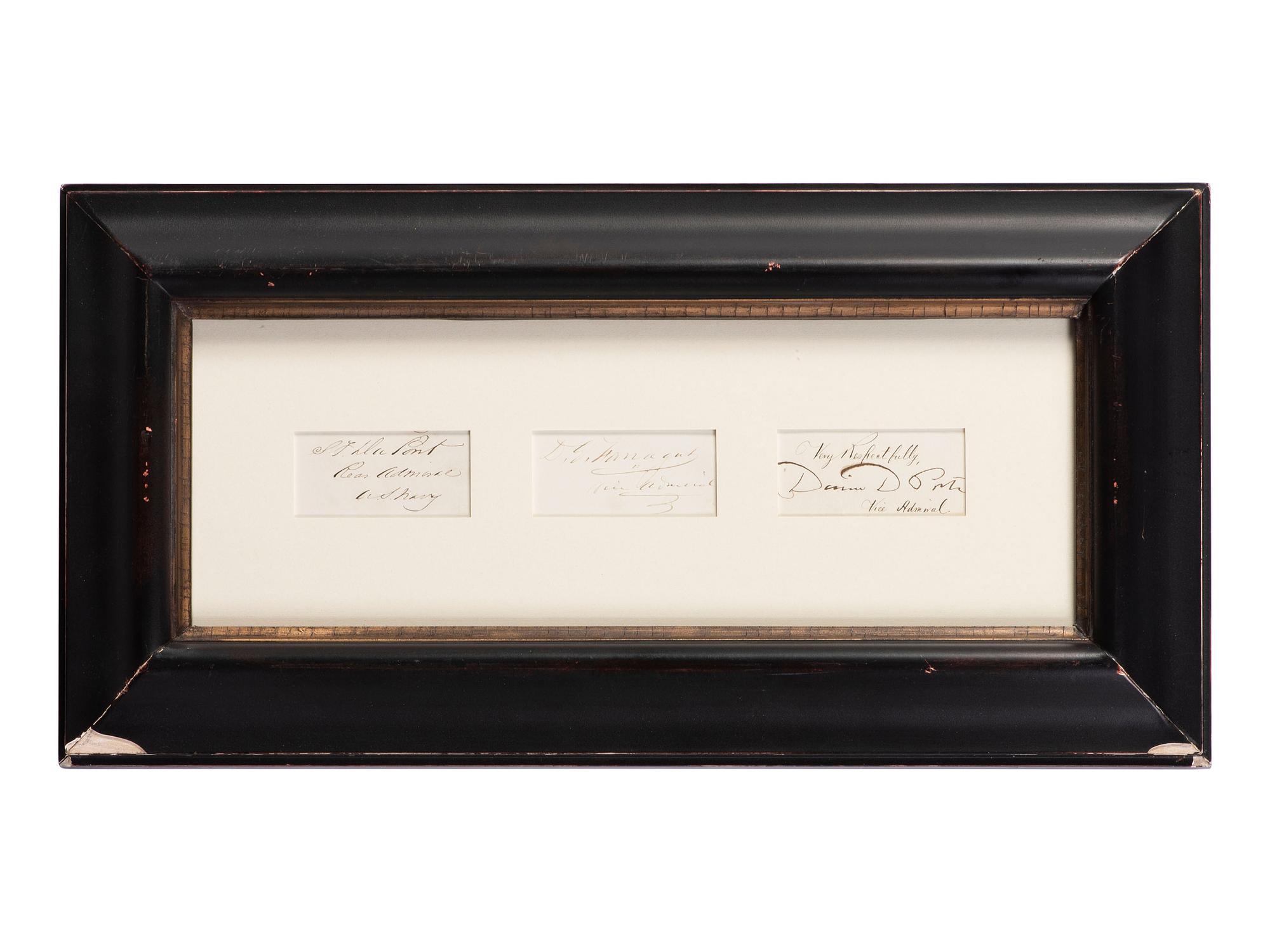 [CIVIL WAR - SPANISH AMERICAN WAR]. 9 autographs of Naval officers and generals, incl. ANDERSON.