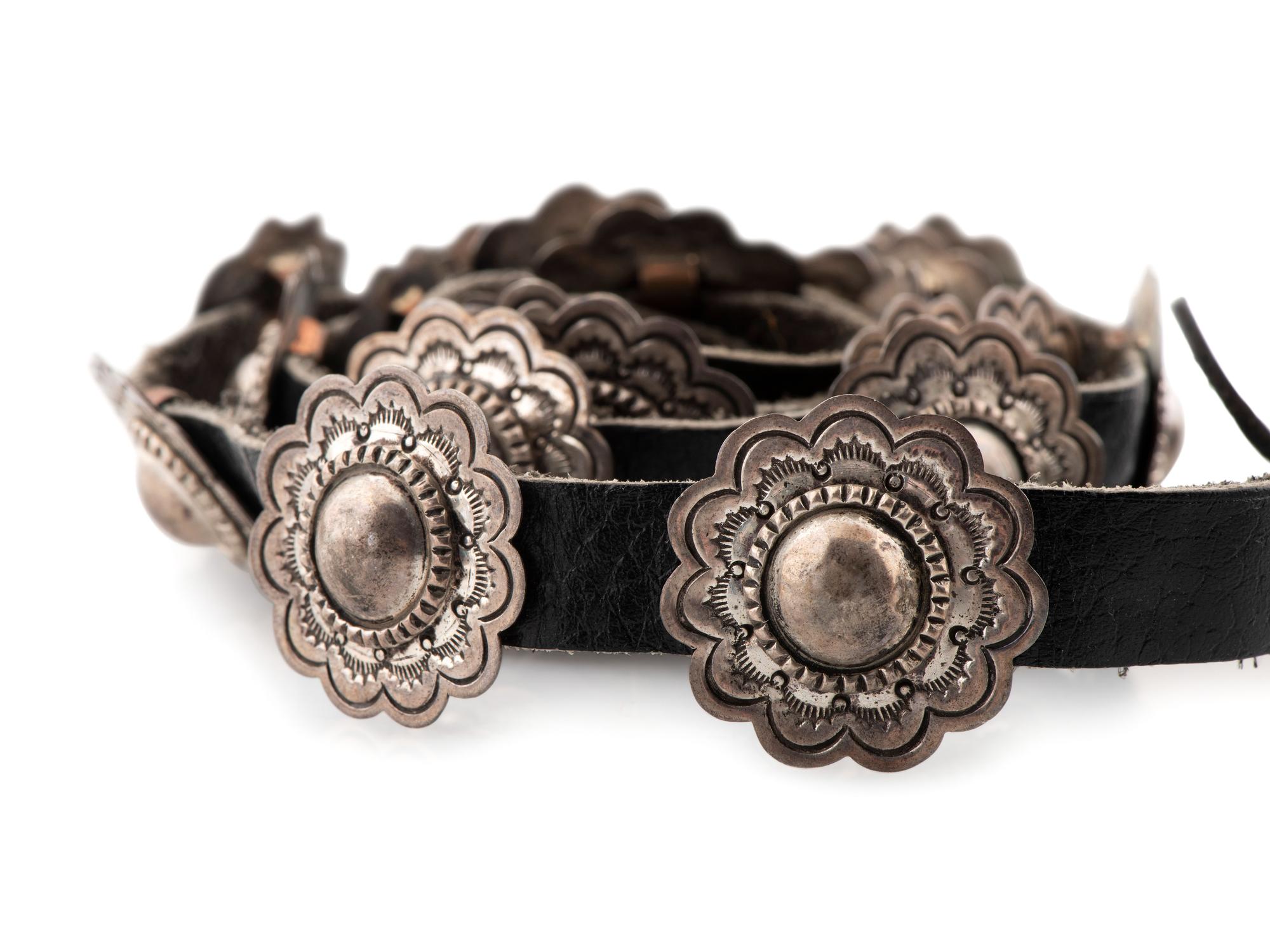 Navajo and Southwestern-style Silver Concha Belts