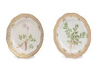 Three Royal Copenhagen Flora Danica Porcelain Reticulated Platters