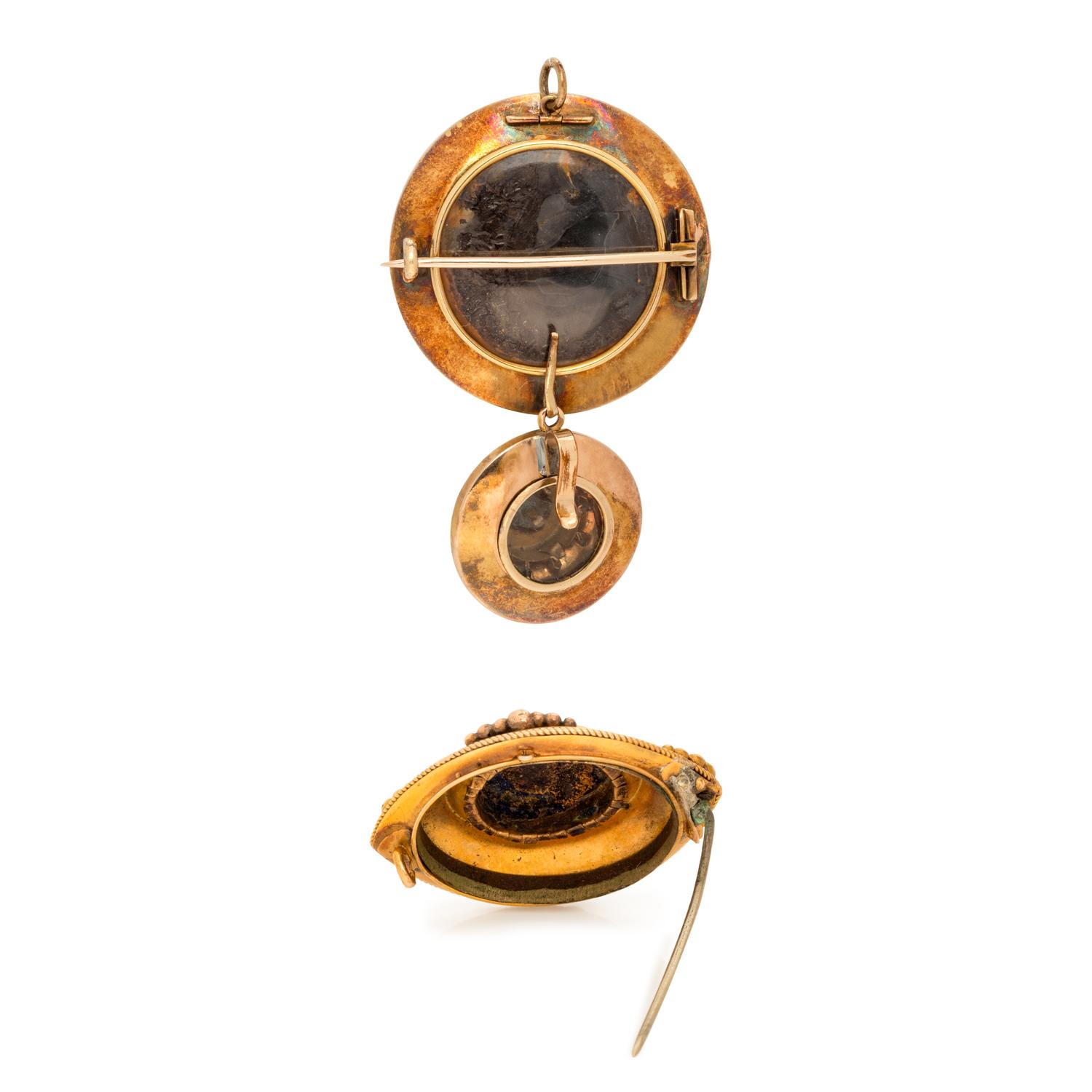 COLLECTION OF ETRUSCAN REVIVAL BROOCHES