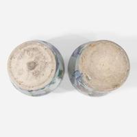 Two Chinese wucai-decorated porcelain jars and associated covers 五彩瓷罐两件 17th century ????