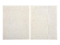 [CIVIL WAR]. A group of 2 letters written by "Daniel," Co. I, 26th Massachusetts Infantry Regiment, describing the April 1862 Battle of Forts Jackson and St. Philip.