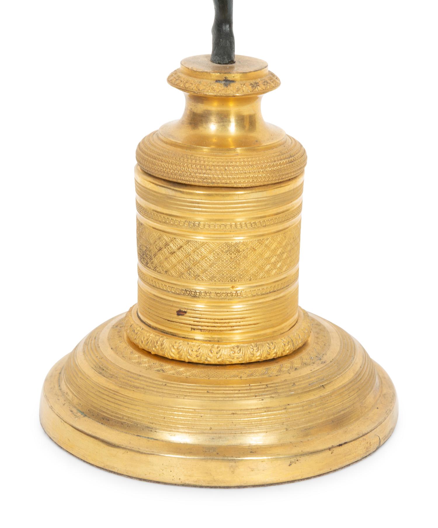 An Empire Gilt and Patinated Bronze and Cut Glass Bowl