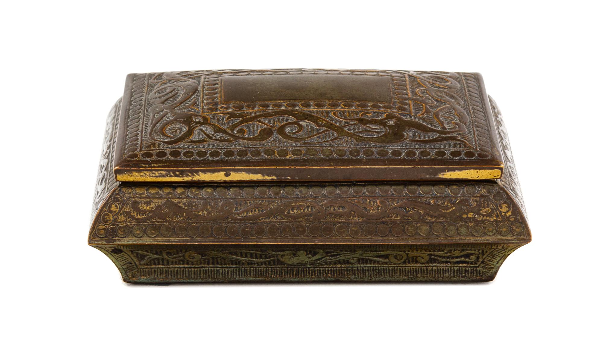 A Marshall Field & Co. Bronze Stamp Box Width 4 inches. — FIRST HALF 20TH CENTURY