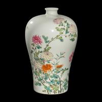 A Chinese Famille Rose Porcelain Meiping Vase 粉彩花卉圖梅瓶
