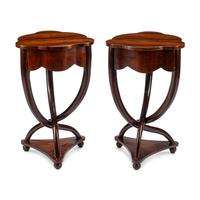 A Pair of Biedermeier Style Triangular Tables