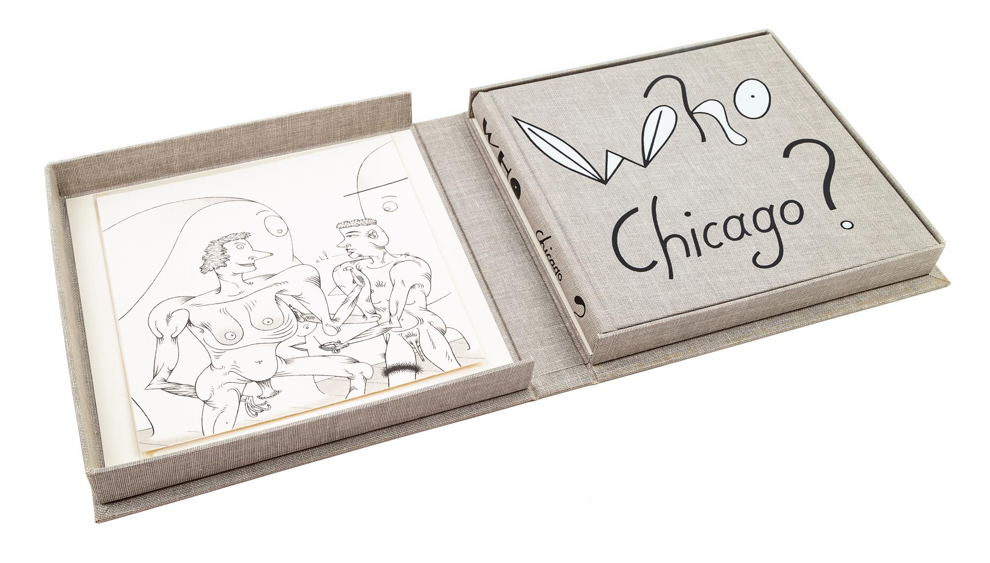 Various authors. Who Chicago? An Exhibition of Contemporary Imagists. England, 1980. Together with a Jim Nutt etching.