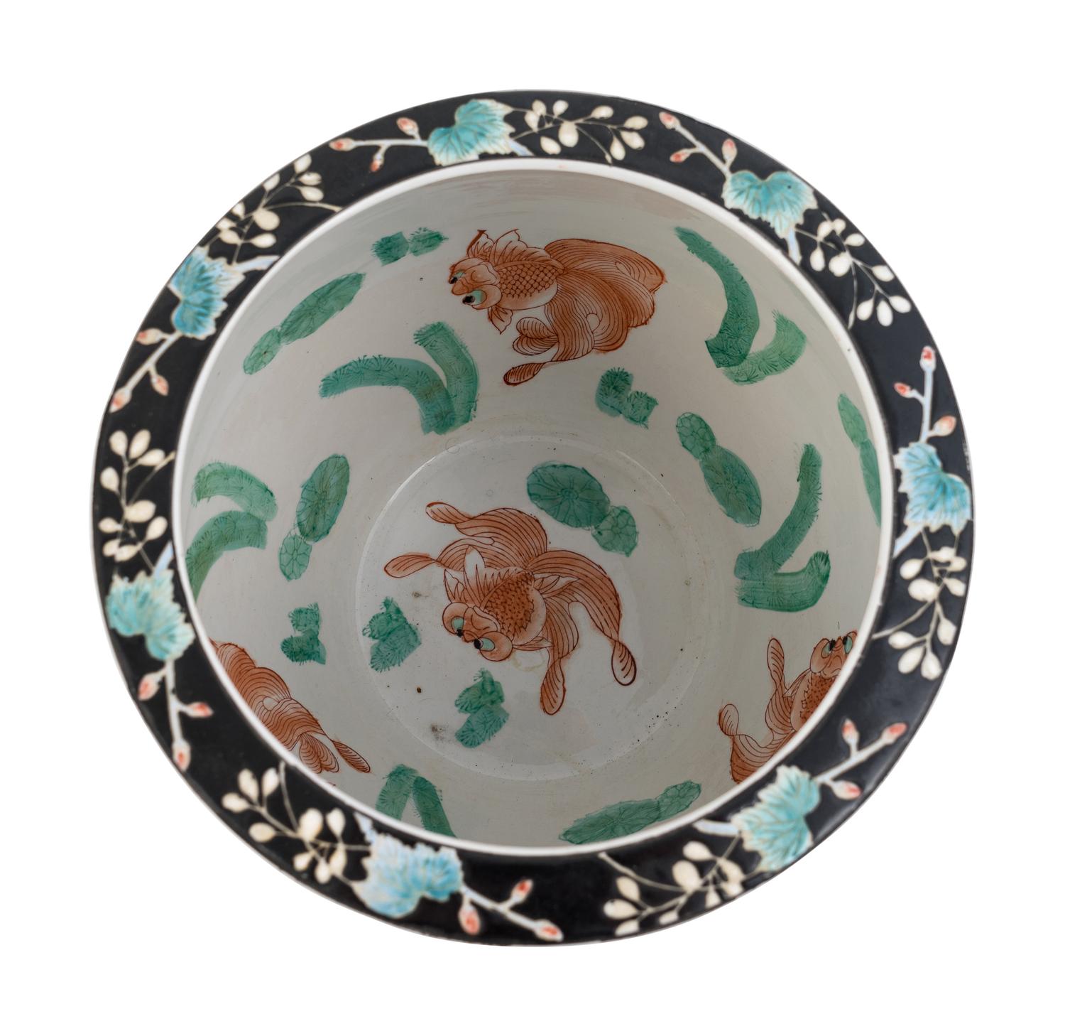 A Pair of Chinese Famille Rose Porcelain Fish Bowls
