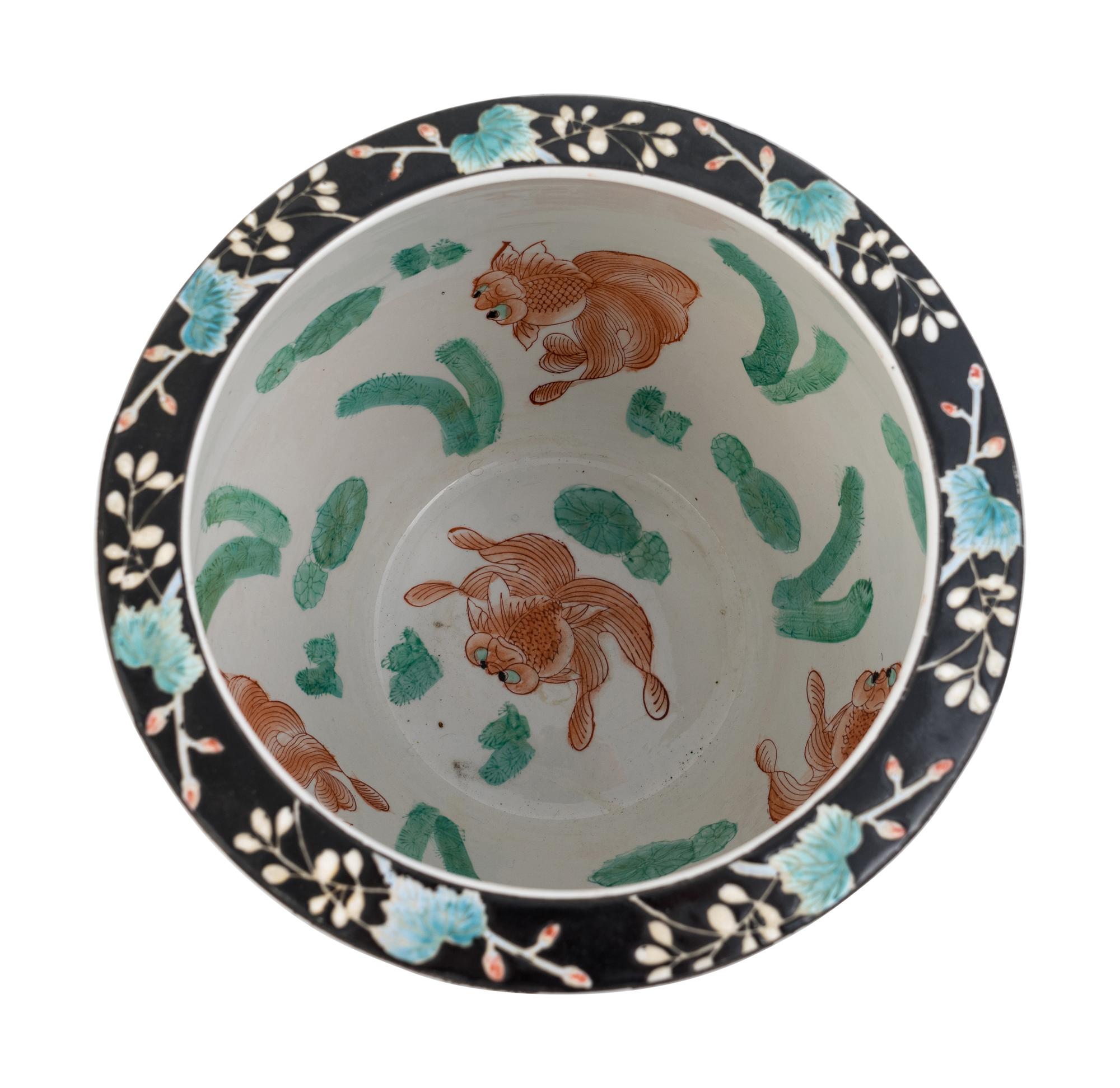 A Pair of Chinese Famille Rose Porcelain Fish Bowls