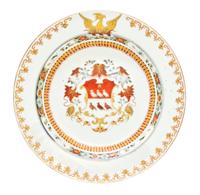 A Chinese Export Porcelain Soup Plate, Diameter 10 inches.