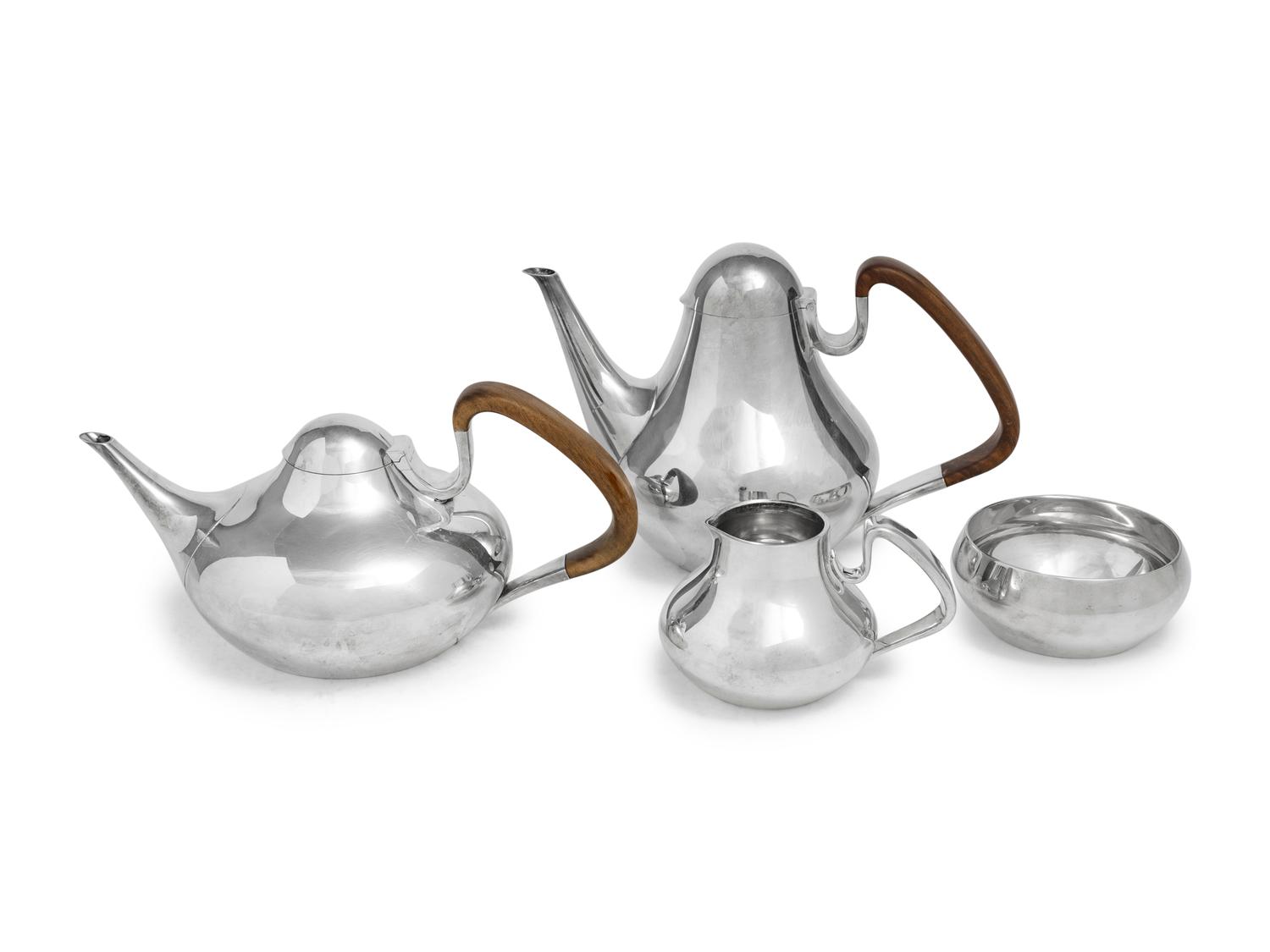 A Georg Jensen Silver Four-Piece Tea and Coffee Service