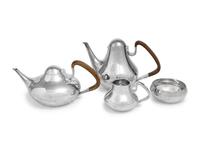 A Georg Jensen Silver Four-Piece Tea and Coffee Service
