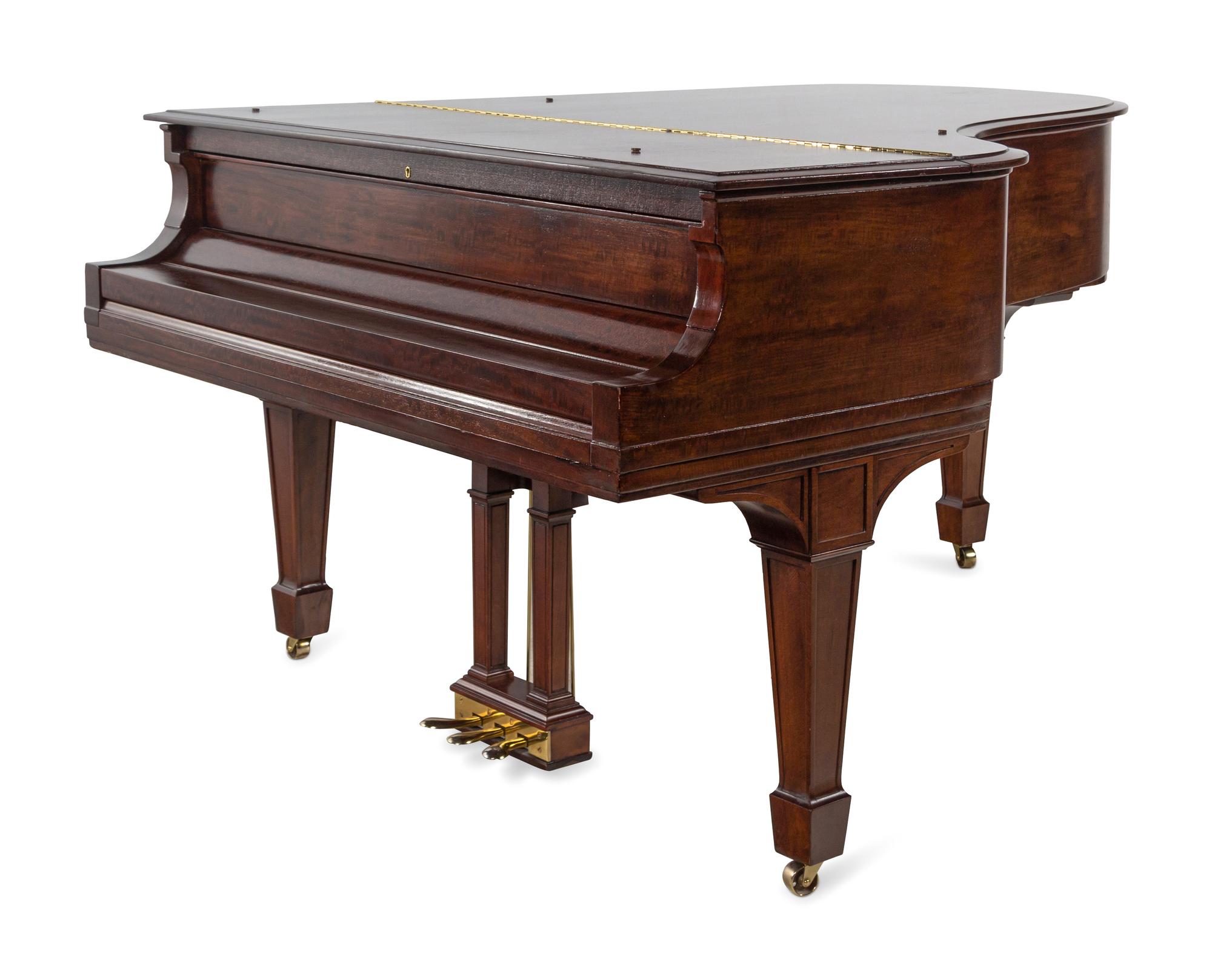 A Steinway & Sons Mahogany Grand Piano