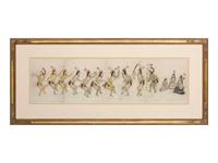 Sioux Painting on Muslin, Grass Dance