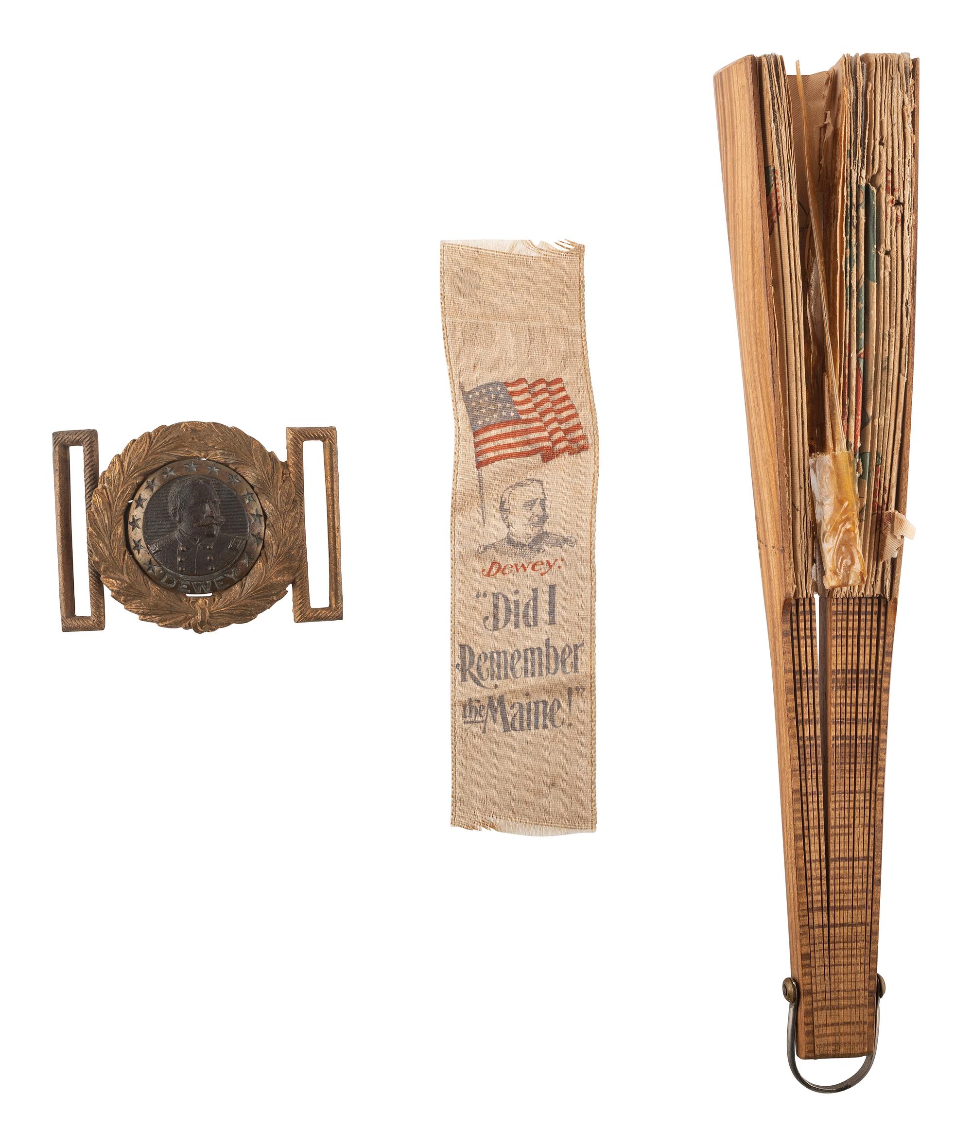 [SPANISH AMERICAN WAR] Miscellaneous souvenirs and photographs from one of the shortest declared wars in America.