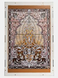 Victorian Leaded Glass Window American stained leaded glass…