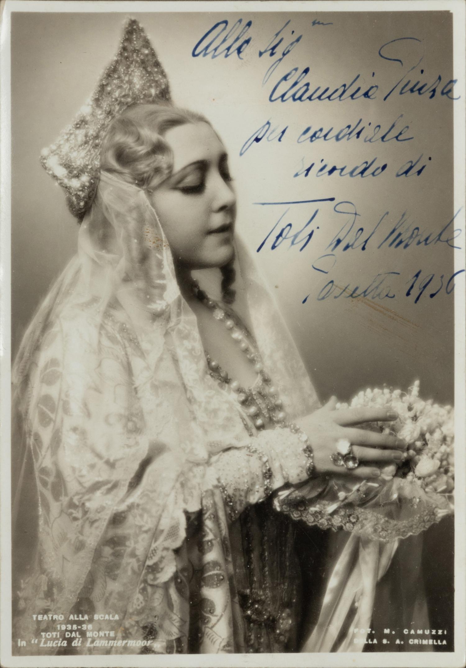 [20TH-CENTURY OPERA SINGERS]. A group of 6 photographs or photographic postcards of opera singers from the 1930s, most signed and inscribed, comprising images of: