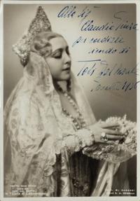 [20TH-CENTURY OPERA SINGERS]. A group of 6 photographs or photographic postcards of opera singers from the 1930s, most signed and inscribed, comprising images of: