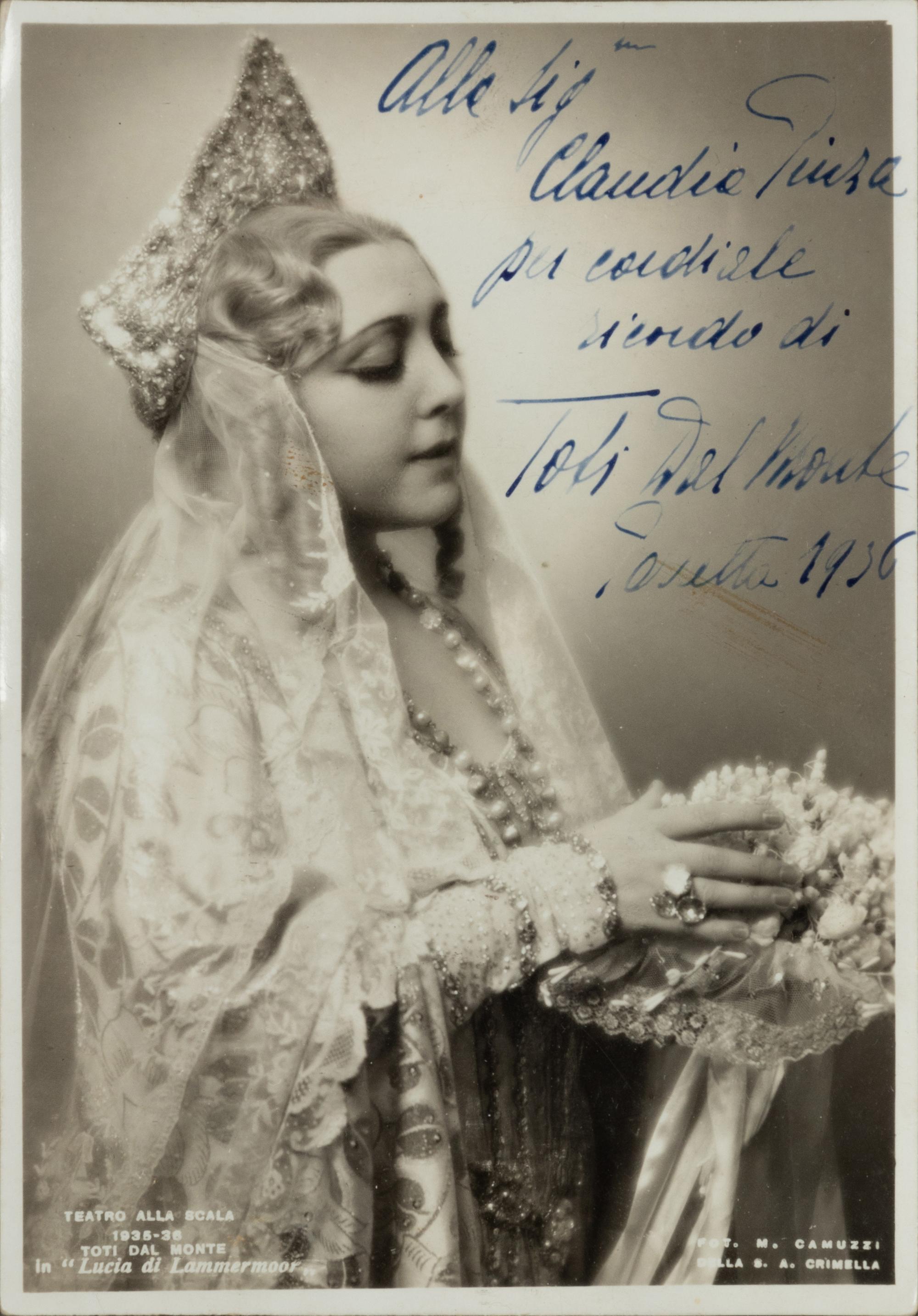 [20TH-CENTURY OPERA SINGERS]. A group of 6 photographs or photographic postcards of opera singers from the 1930s, most signed and inscribed, comprising images of: