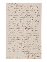 [CIVIL WAR]. Letter from engineer A. H. EMERY to James T. AMES about weapon testing and production.