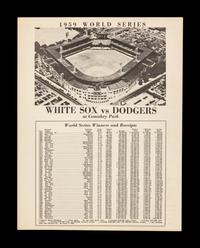 A Bill Veeck Signed Autograph 1959 World Series Program With Game 6 Ticket Stub (Beckett Authentication Services)