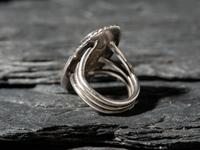 Silver and Morenci Turquoise Ring