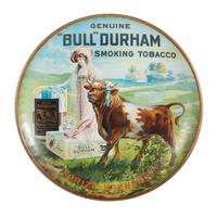 A Bull Durham Tobacco Tin Advertising Charger