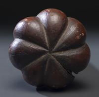 A Folk Art Carved Wood Umbrella Form Cane