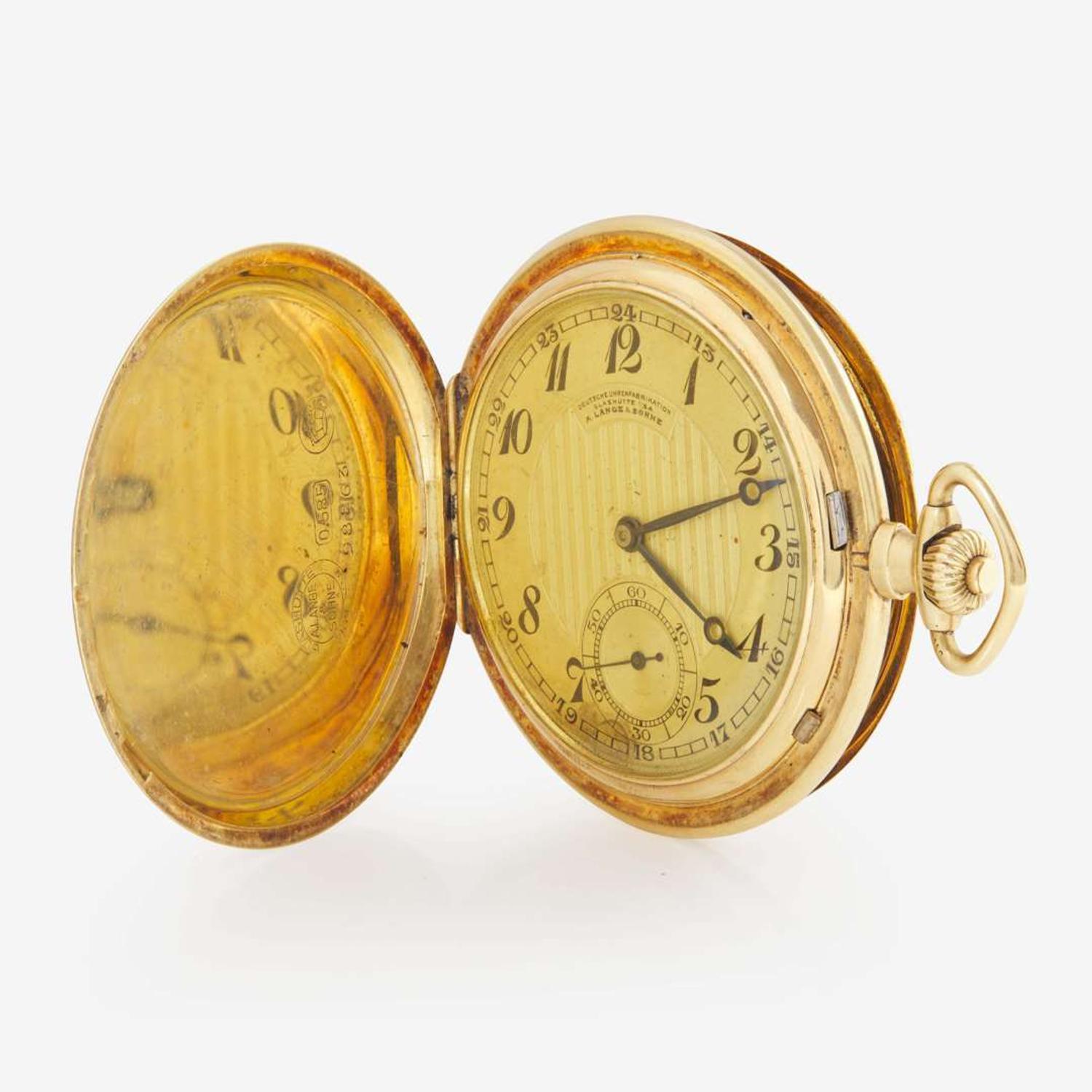 A 14K Yellow Gold A. Lange & Sohne Glashutte Pocket Watch c.1870s