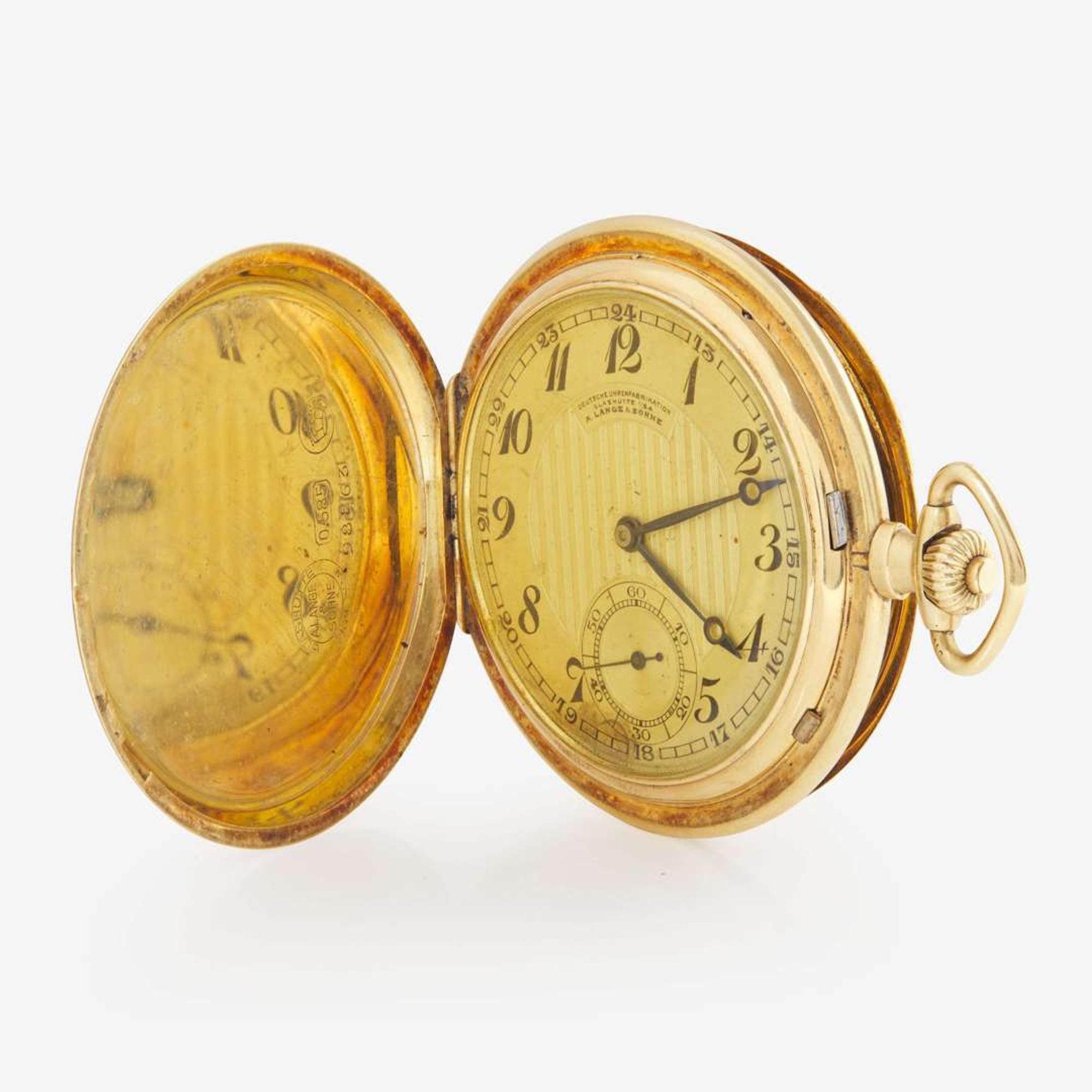 A 14K Yellow Gold A. Lange & Sohne Glashutte Pocket Watch c.1870s