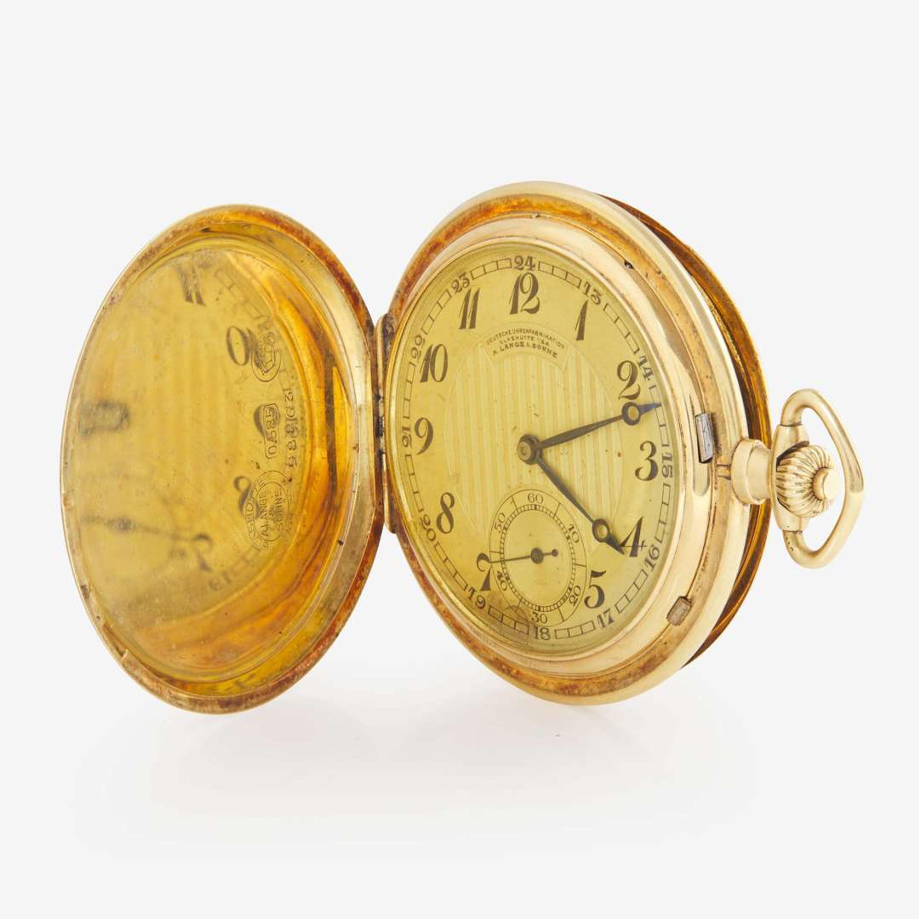 A 14K Yellow Gold A. Lange & Sohne Glashutte Pocket Watch c.1870s