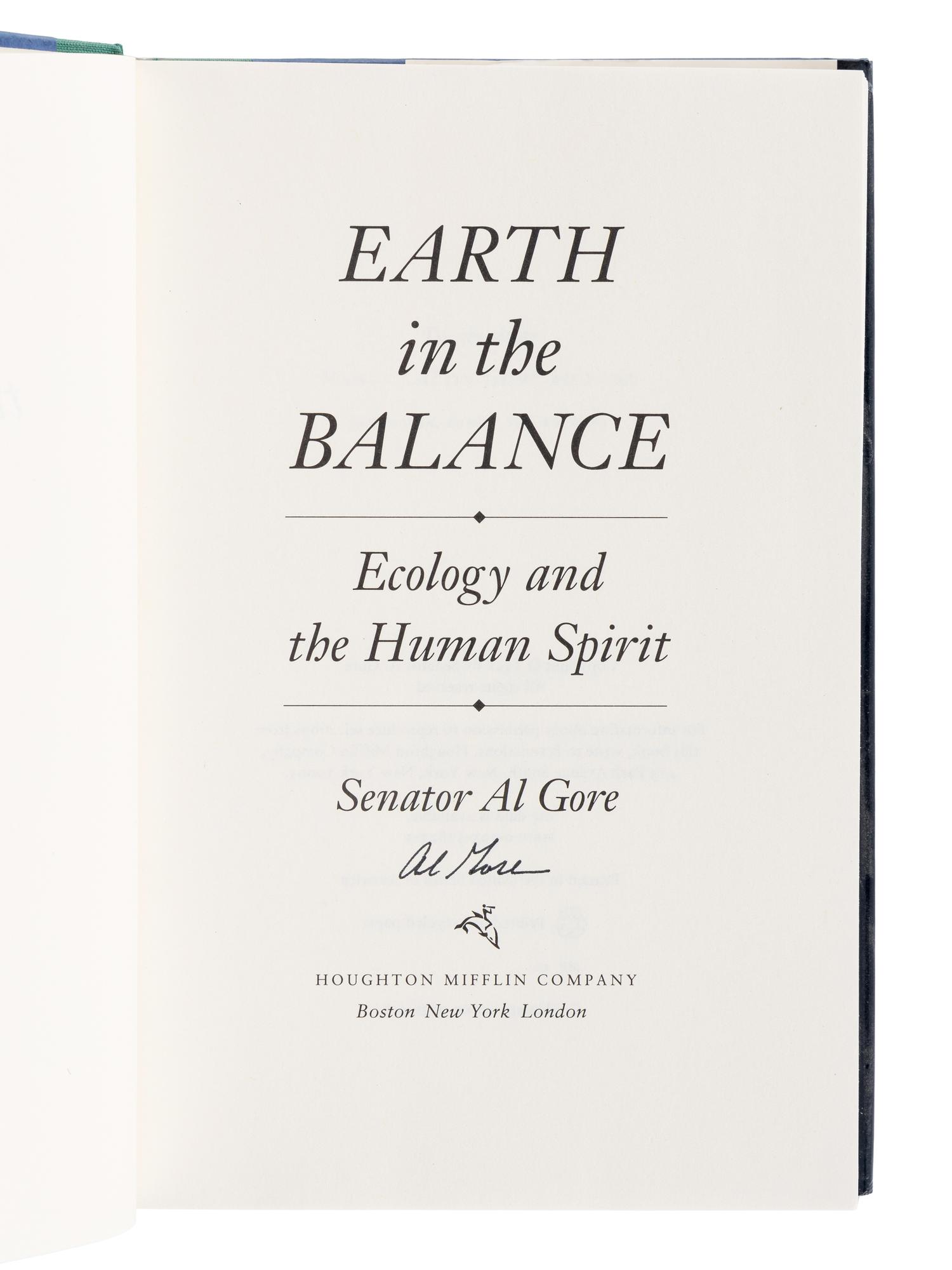 GORE, Albert, Jr. (b. 1948). A group of 3 FIRST EDITIONS by Gore, ALL SIGNED, comprising: