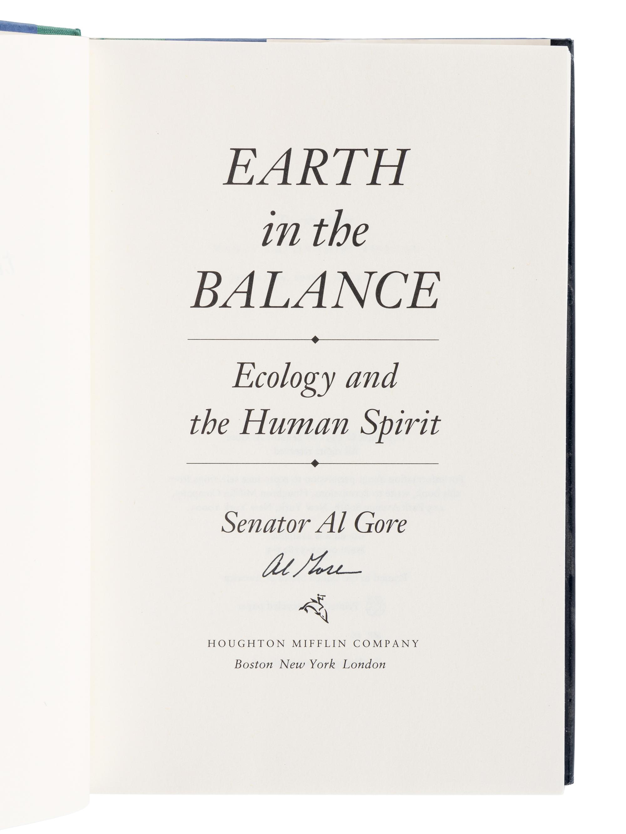 GORE, Albert, Jr. (b. 1948). A group of 3 FIRST EDITIONS by Gore, ALL SIGNED, comprising: