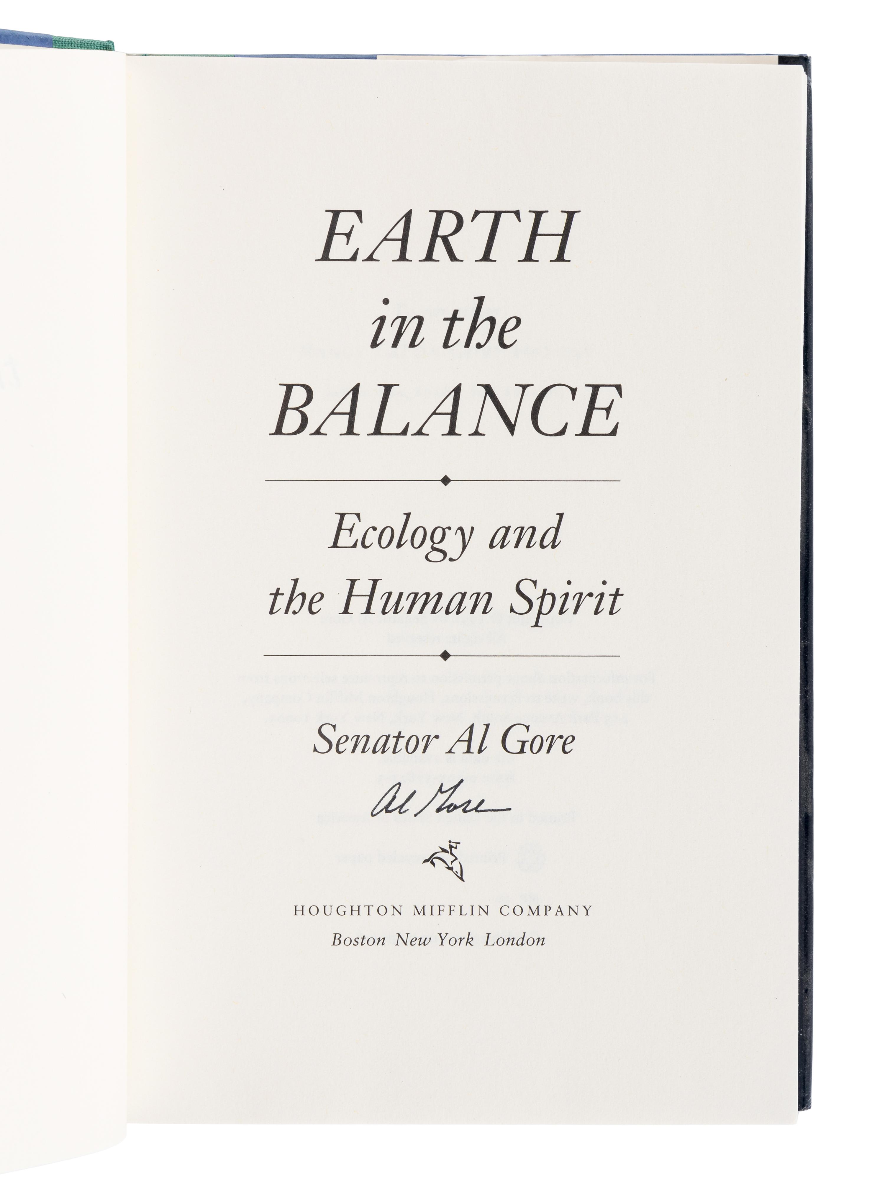 GORE, Albert, Jr. (b. 1948). A group of 3 FIRST EDITIONS by Gore, ALL SIGNED, comprising: