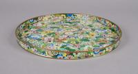 A Circular Cloisonne Tray, Diameter 12 1/4 inches.