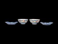 Two Pairs of Chinese Blue and White Porcelain Wares