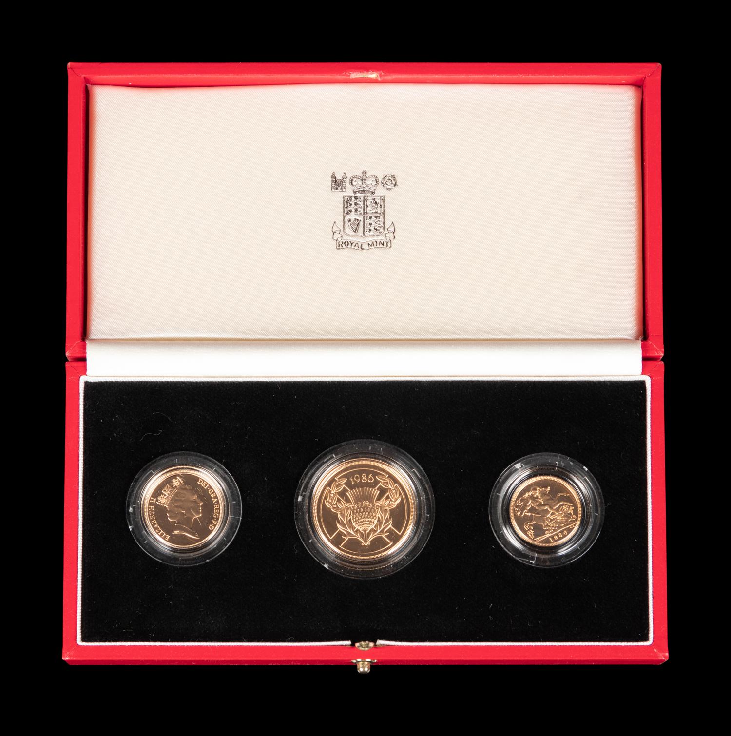 [GREAT BRITAIN] A 1986 Three-Coin Gold Proof Set