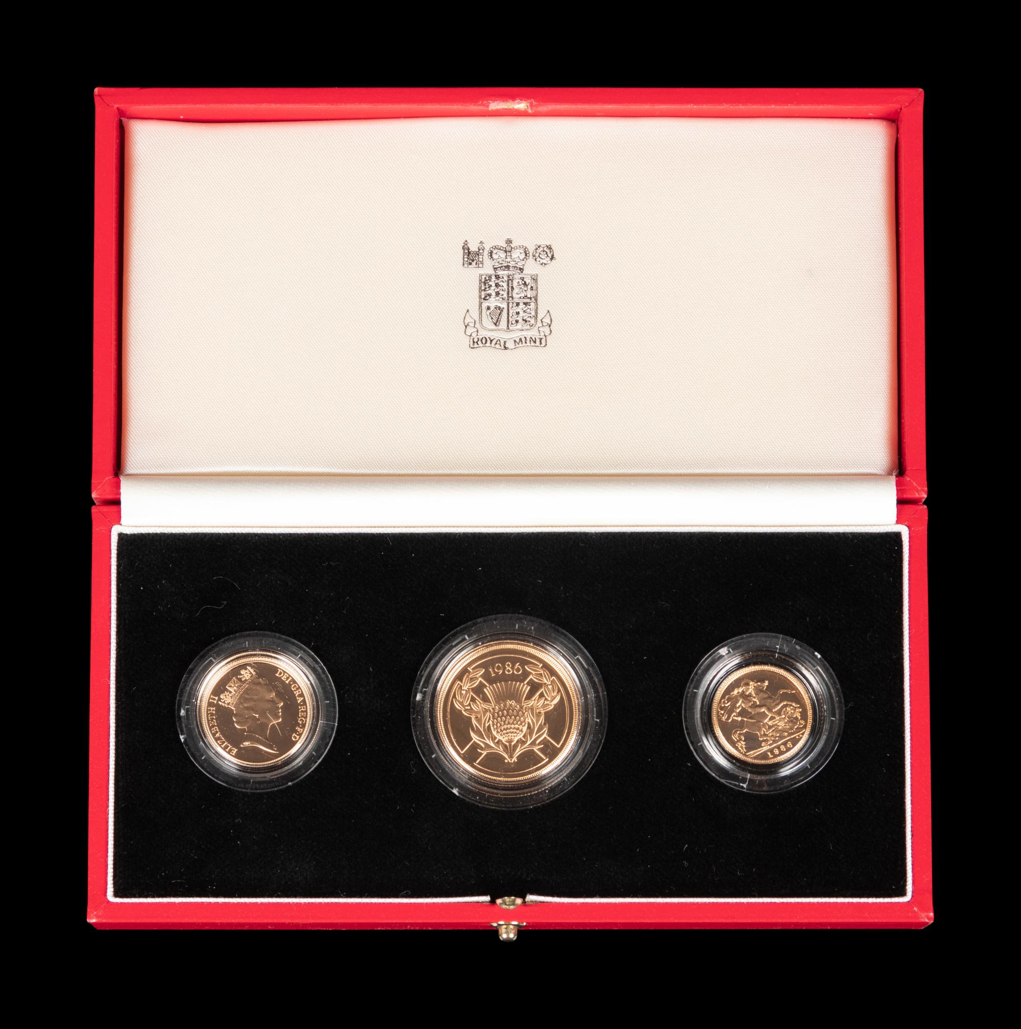 [GREAT BRITAIN] A 1986 Three-Coin Gold Proof Set