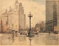 A Pair of Colored Etchings