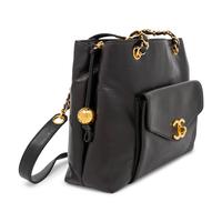 Chanel, Front Pocket Bag in Black Leather