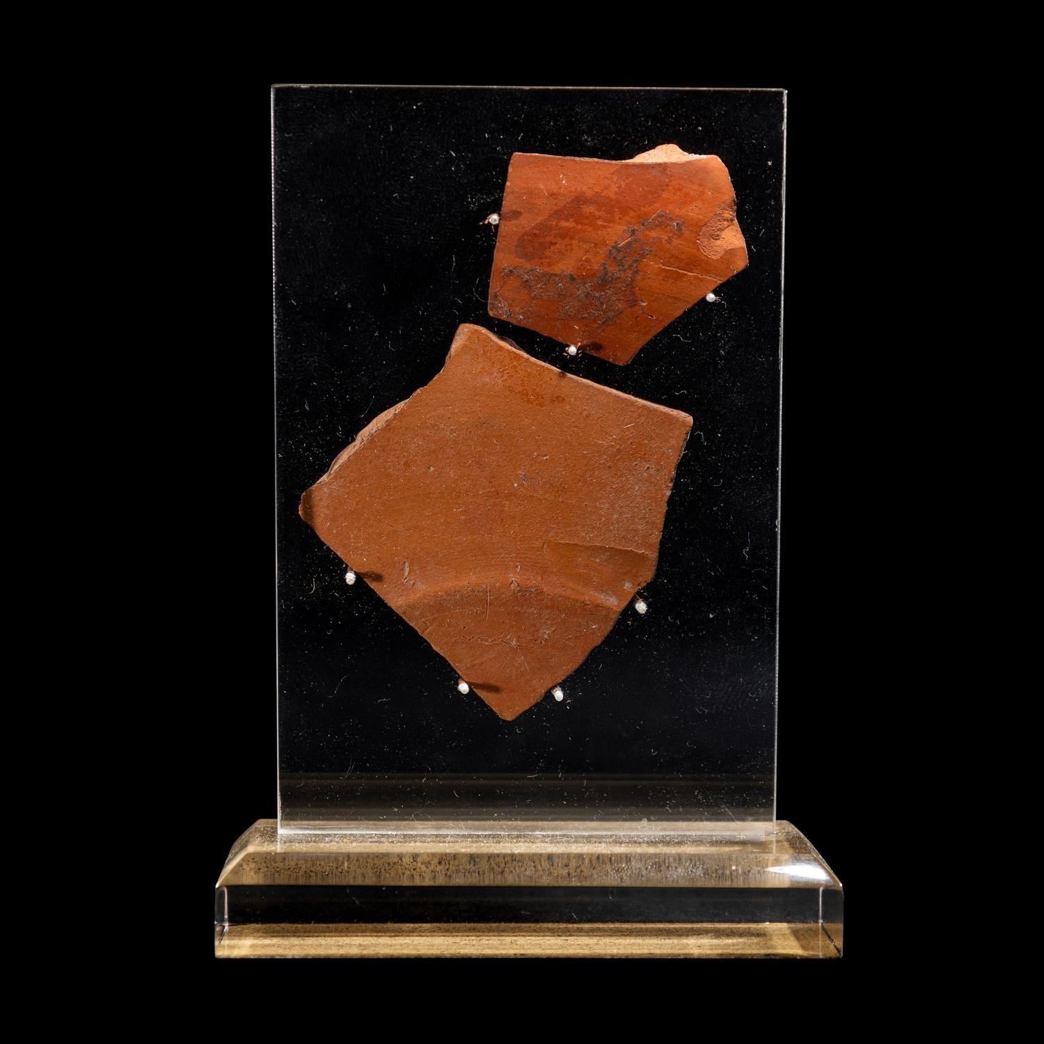 Two Roman Red-Ware Fragments with Sacrifice of Isaac