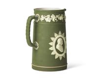 A Wedgwood Green Jasperware Water Pitcher