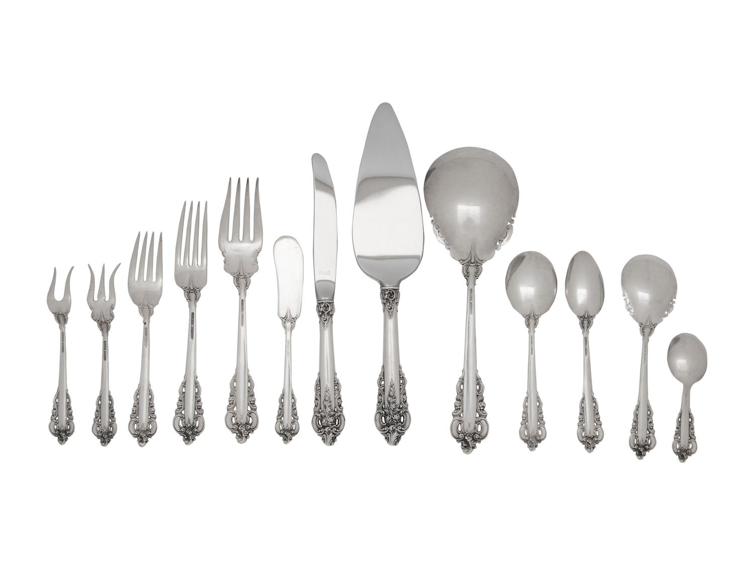 An American Silver Flatware Service