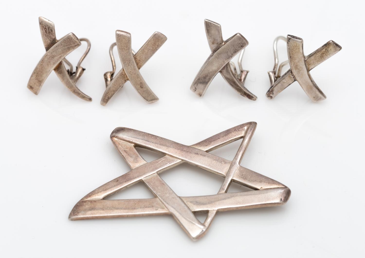A Collection of Sterling Silver Jewelry, Paloma Picasso for Tiffany & Co., 5.70 dwts.