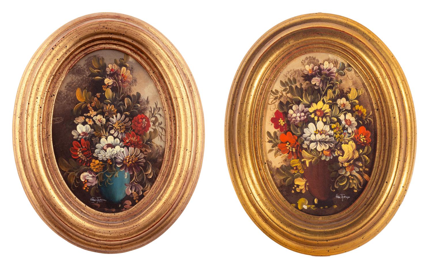 Floral Still Life (pair of works)
