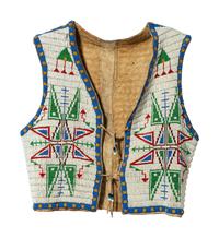 Plains Beaded Hide Vest
