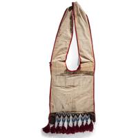 Anishinaabe Loom-Beaded Bandolier Bag, with Maple Leaves