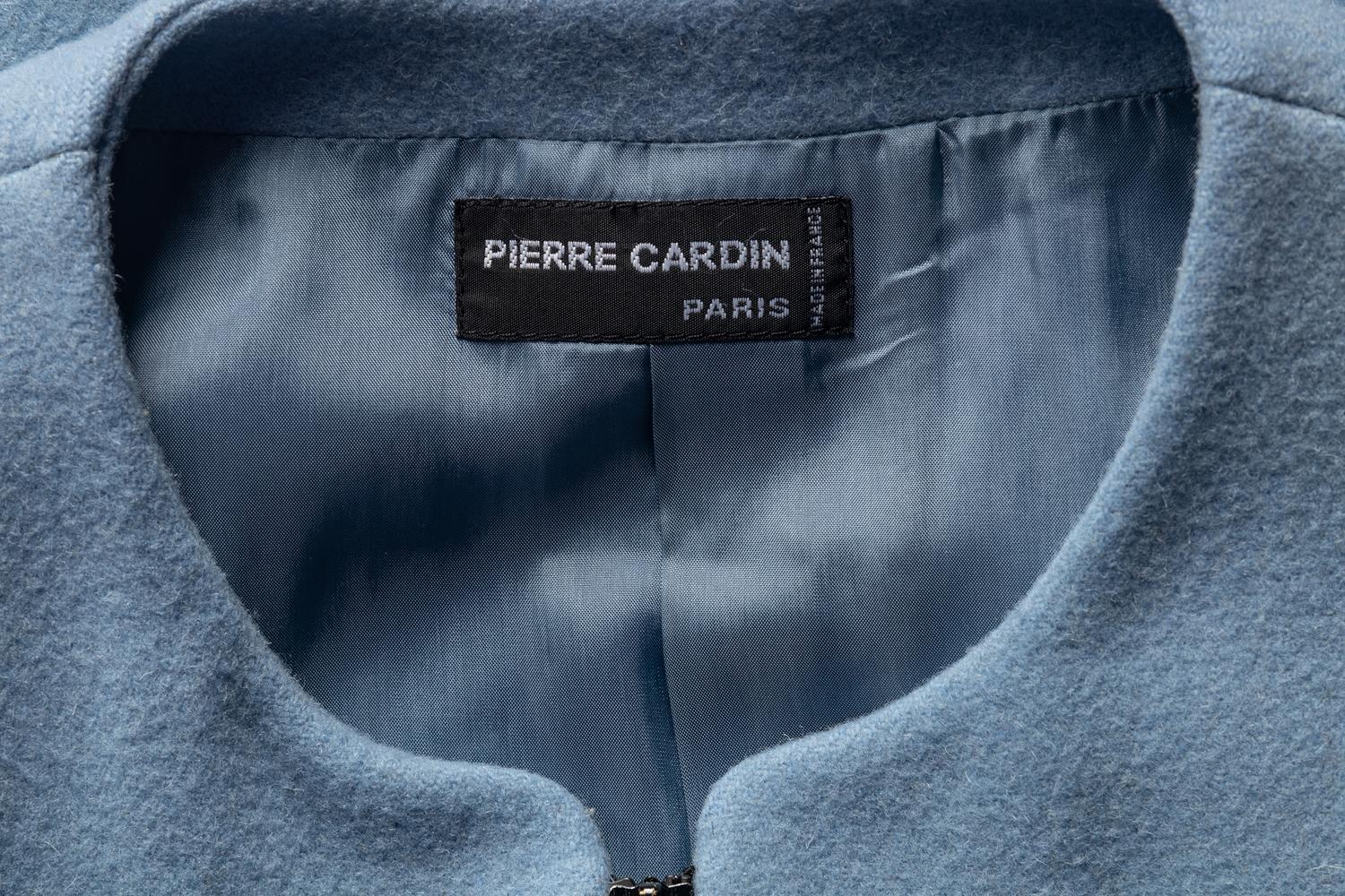 Pierre Cardin Blue Felted Wool Vest